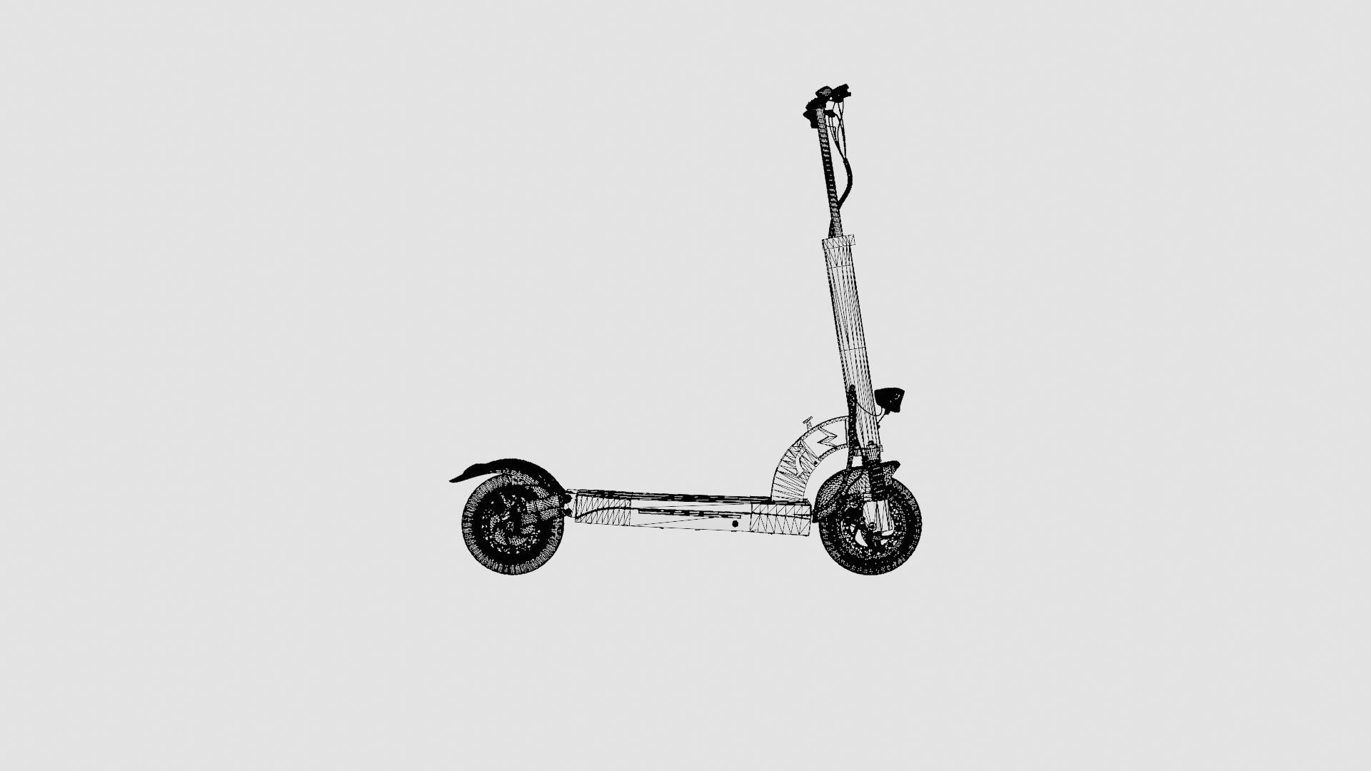 Halo M4 Lithium Electric Scooter Low-poly 3D model_6