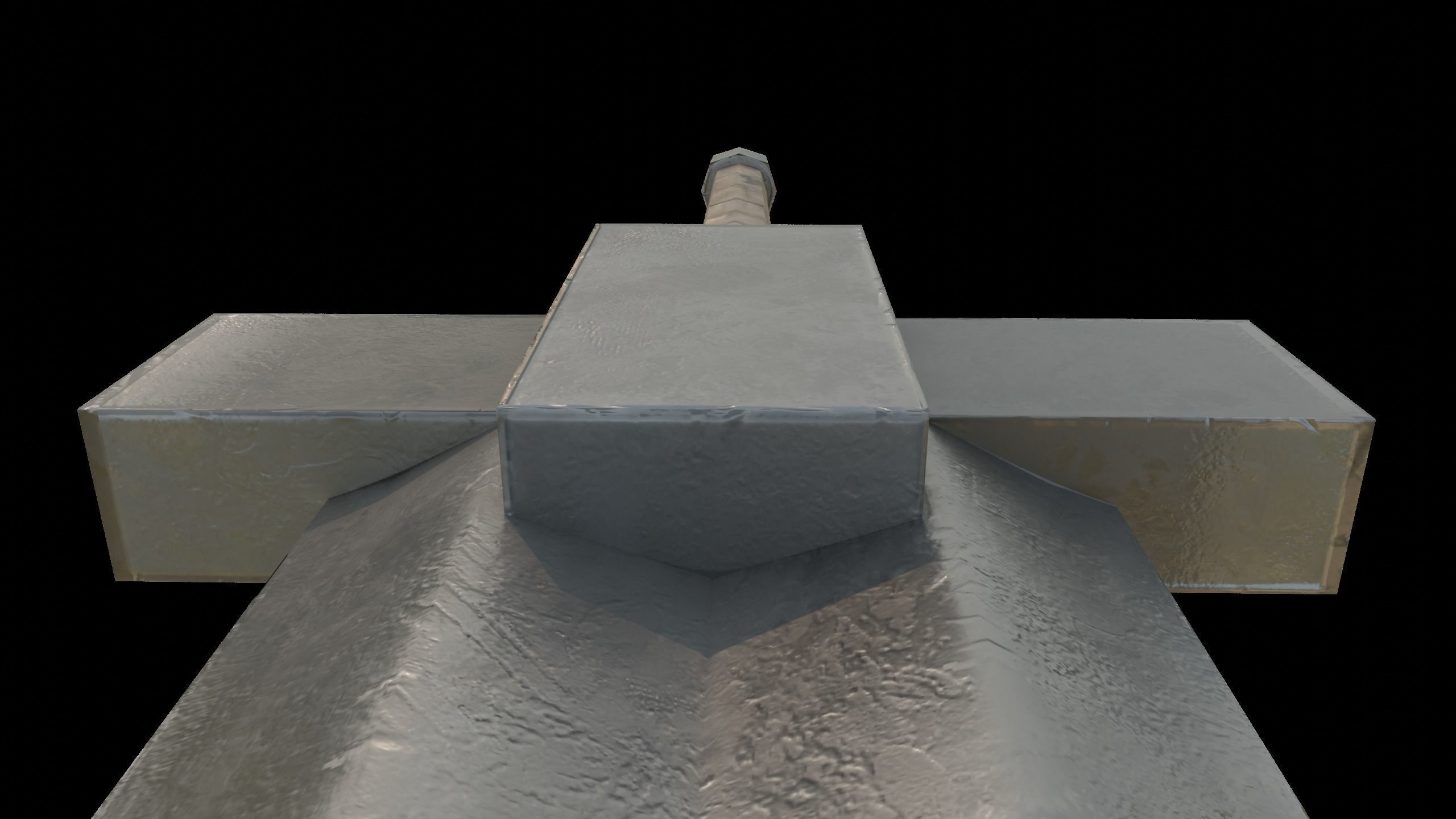 Young Guts Sword from Berserk Low-poly 3D model_7