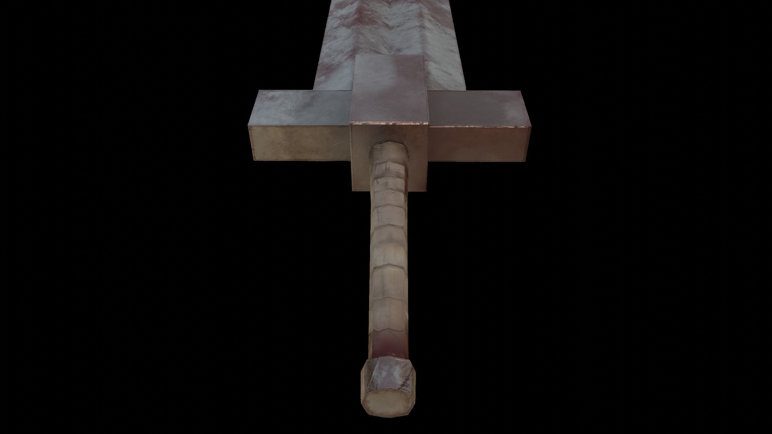 Young Guts Sword from Berserk Low-poly 3D model_11