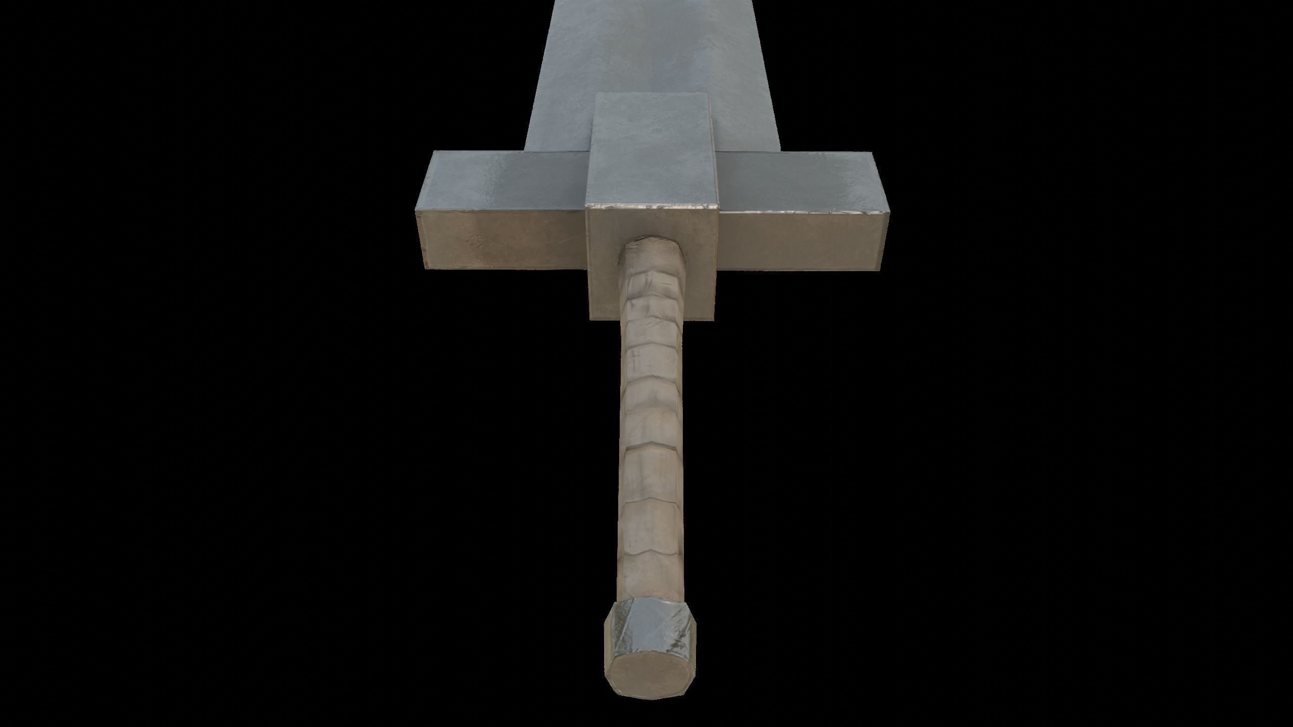 Young Guts Sword from Berserk Low-poly 3D model_6