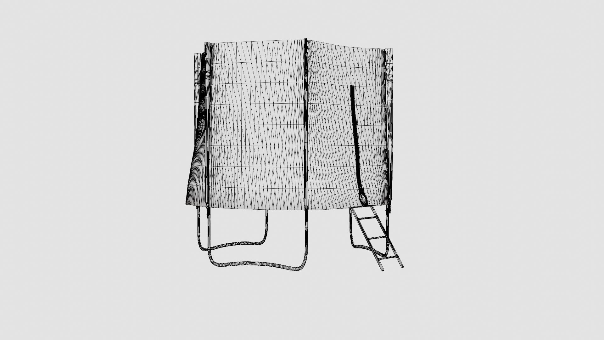 FB-Jump 8ft Trampoline Low-poly 3D model_7