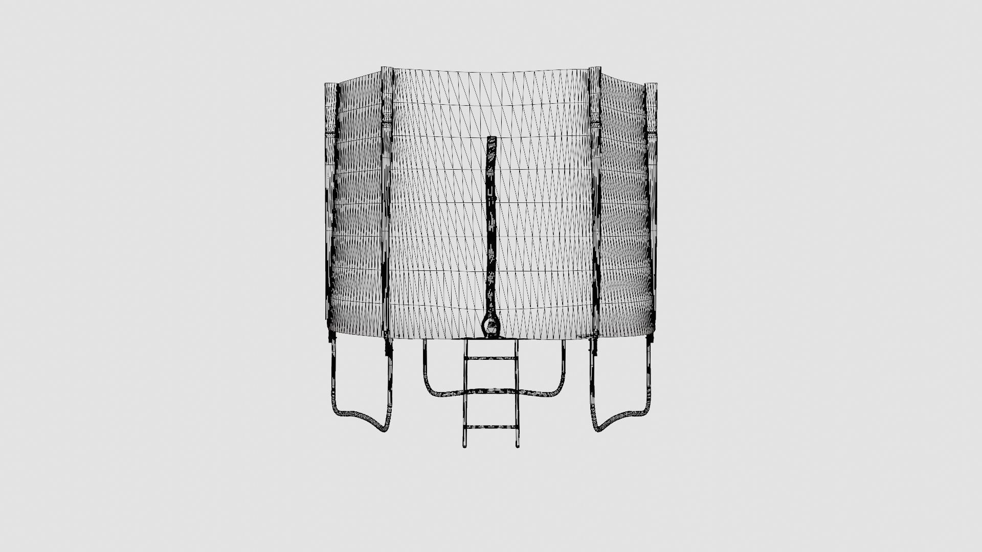 FB-Jump 8ft Trampoline Low-poly 3D model_6