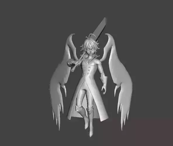 Meliodas 3000 years ago 3D Model 3D print model
