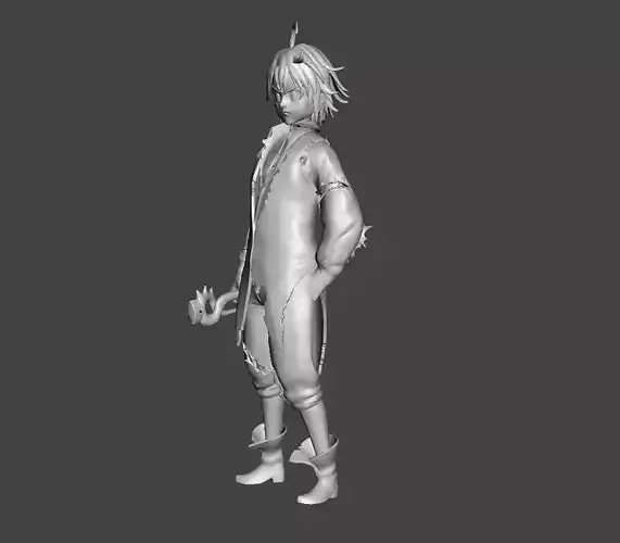 Meliodas Damaged 3D Model 3D print model