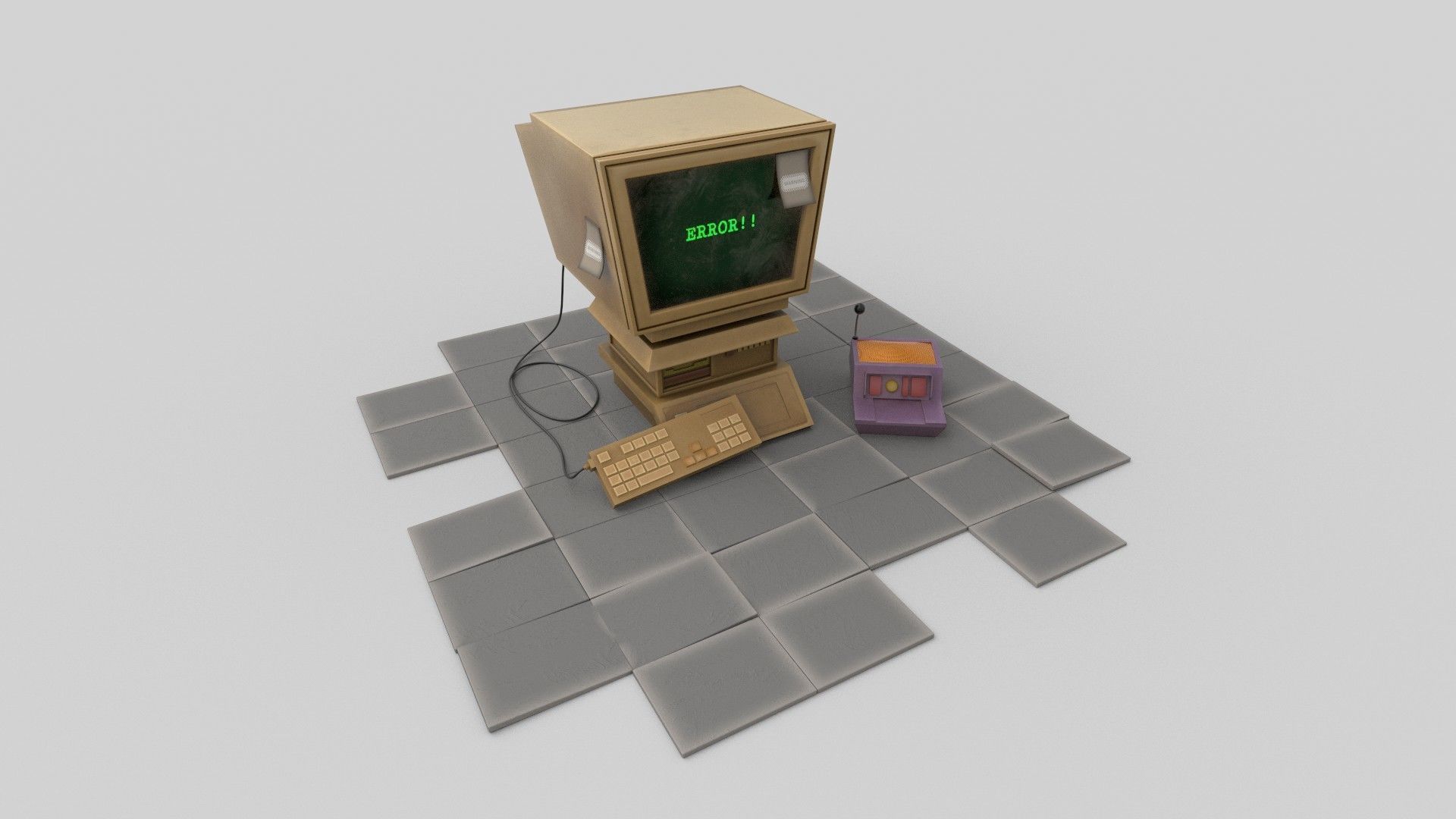 computer props 3D model_2