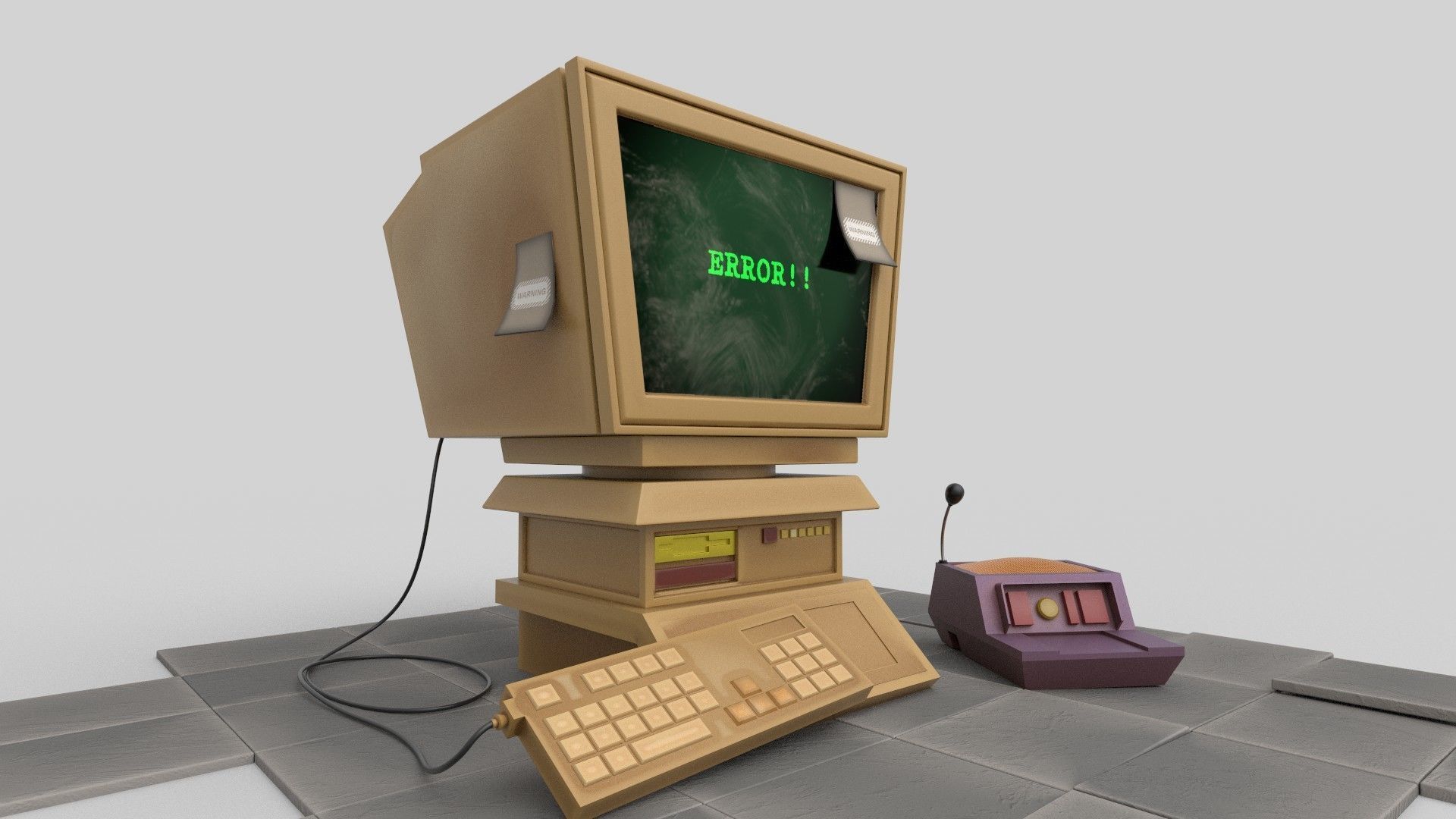 computer props 3D model_4