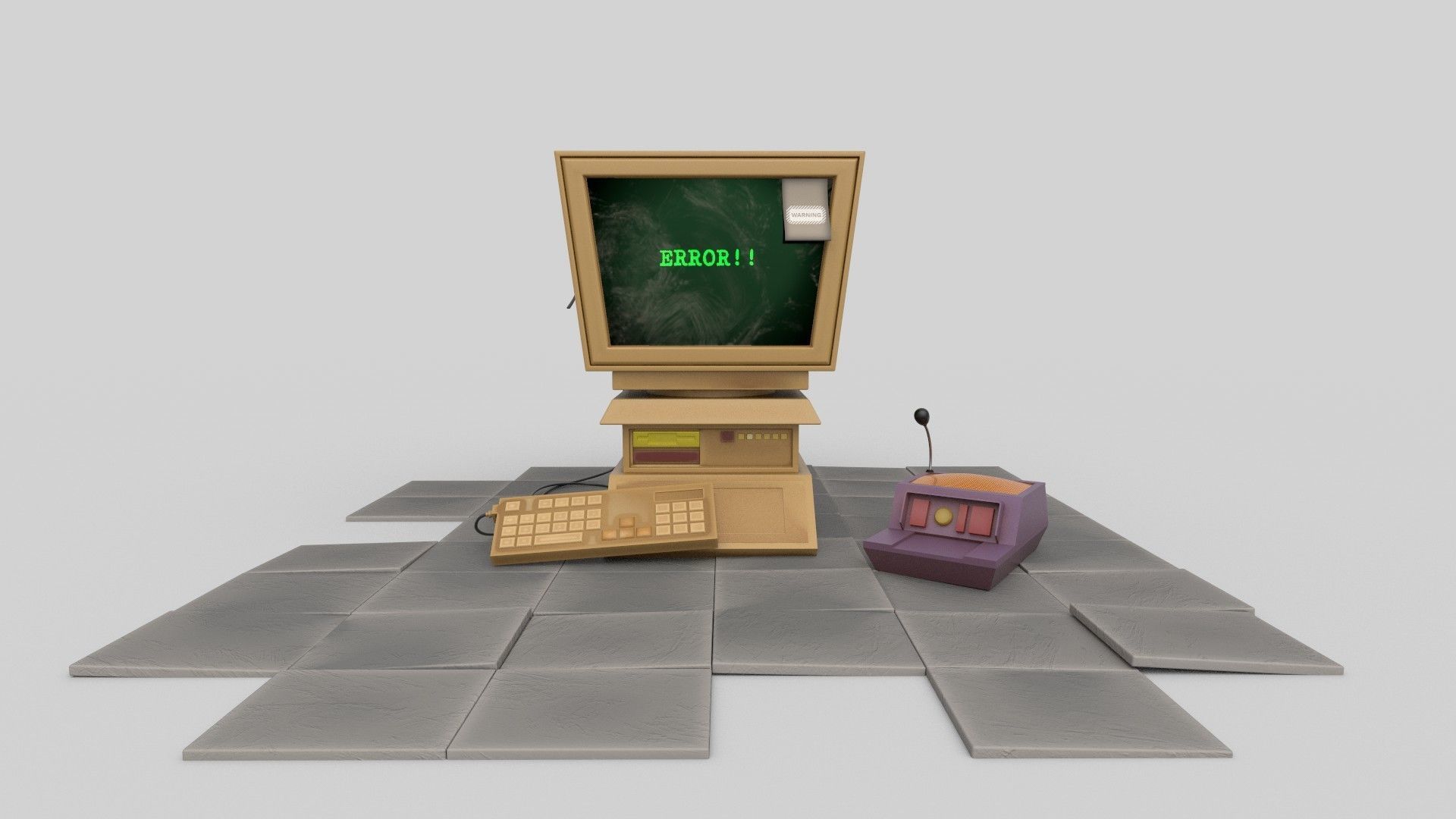 computer props 3D model_3