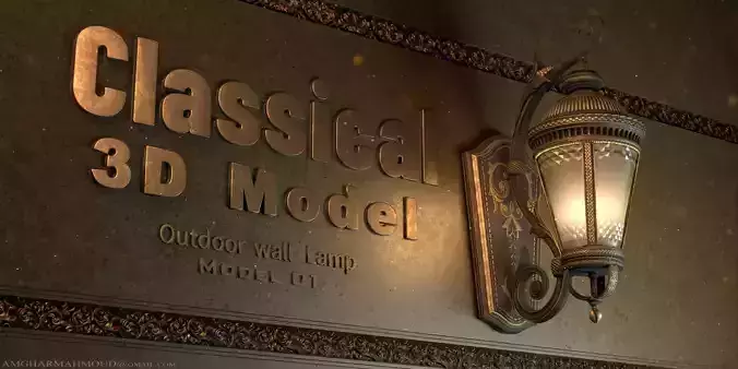 CLASSICAL OUTDOOR WALL LAMP -Model 01-  Hight and 