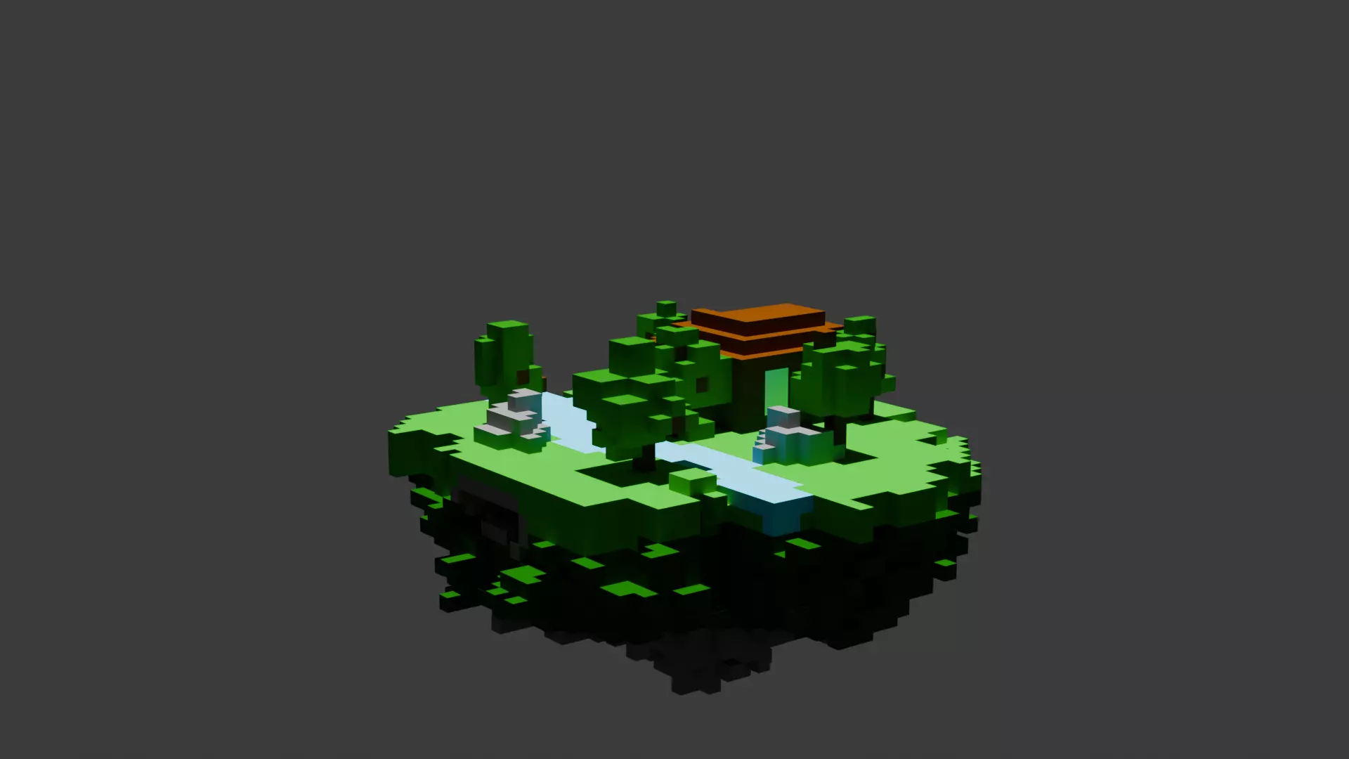 ilustration of good ecology voxel Low-poly 3D model