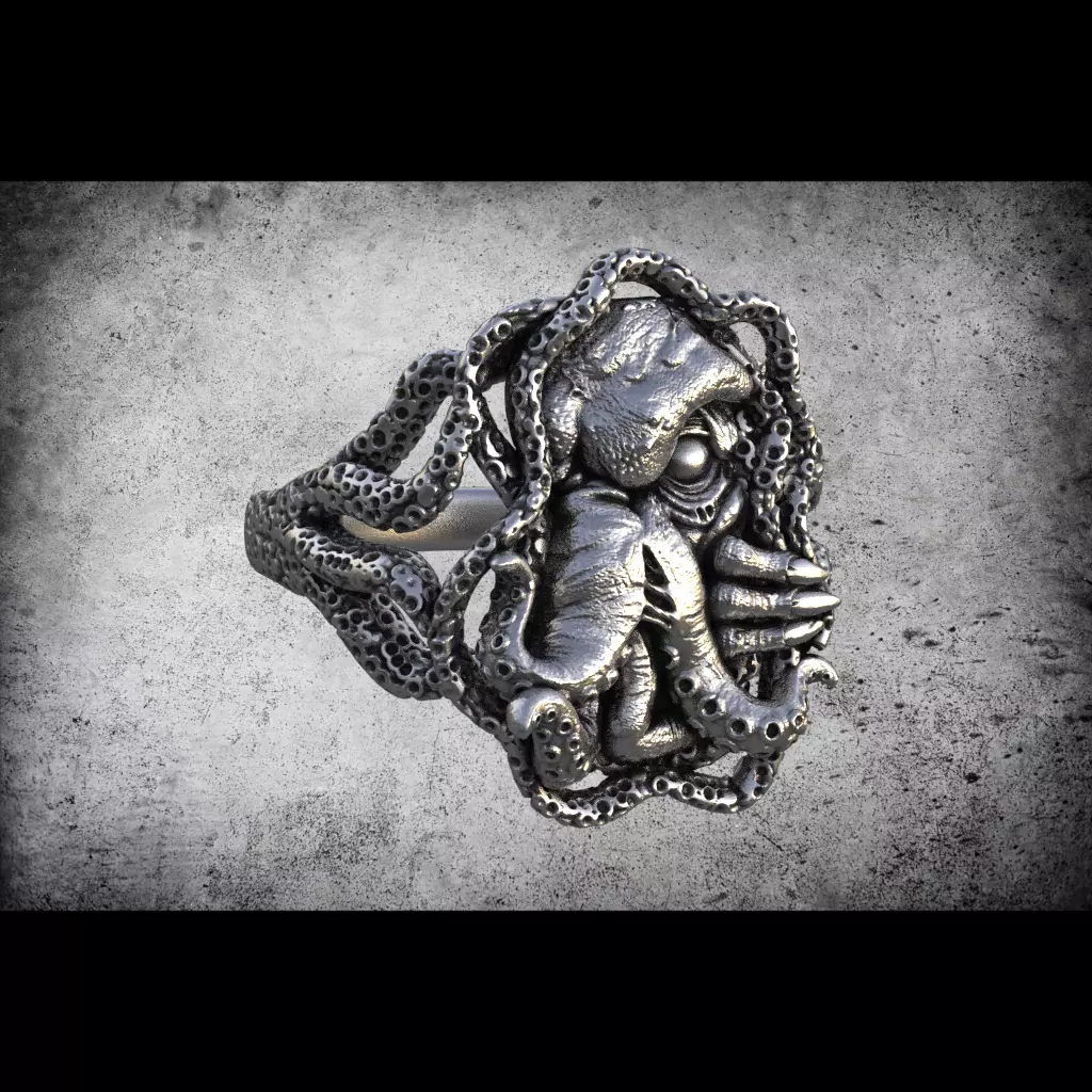 Cthulhu ring 3D print model
