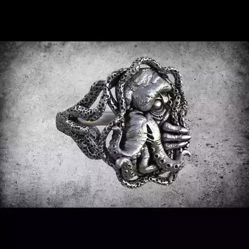 Cthulhu ring 3D print model