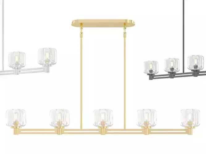RH DEMARET LINEAR CHANDELIER