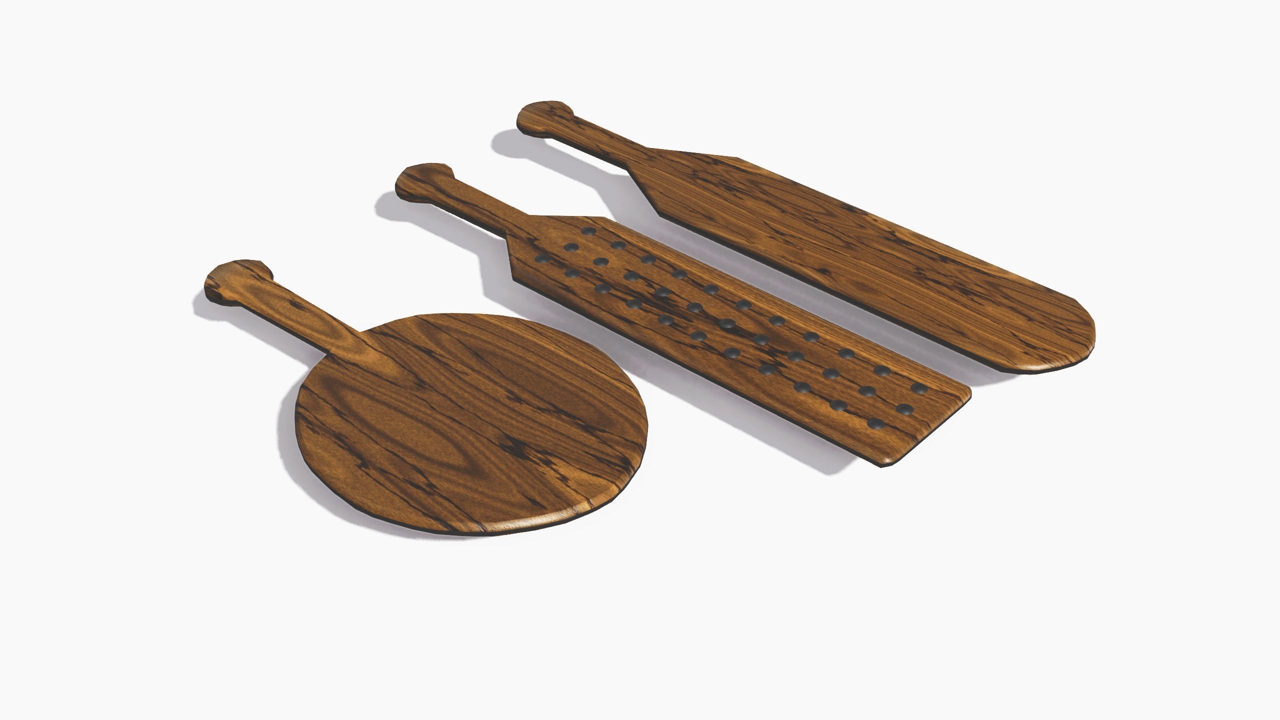 BDSM Spanking Paddles Low-poly 3D model_2