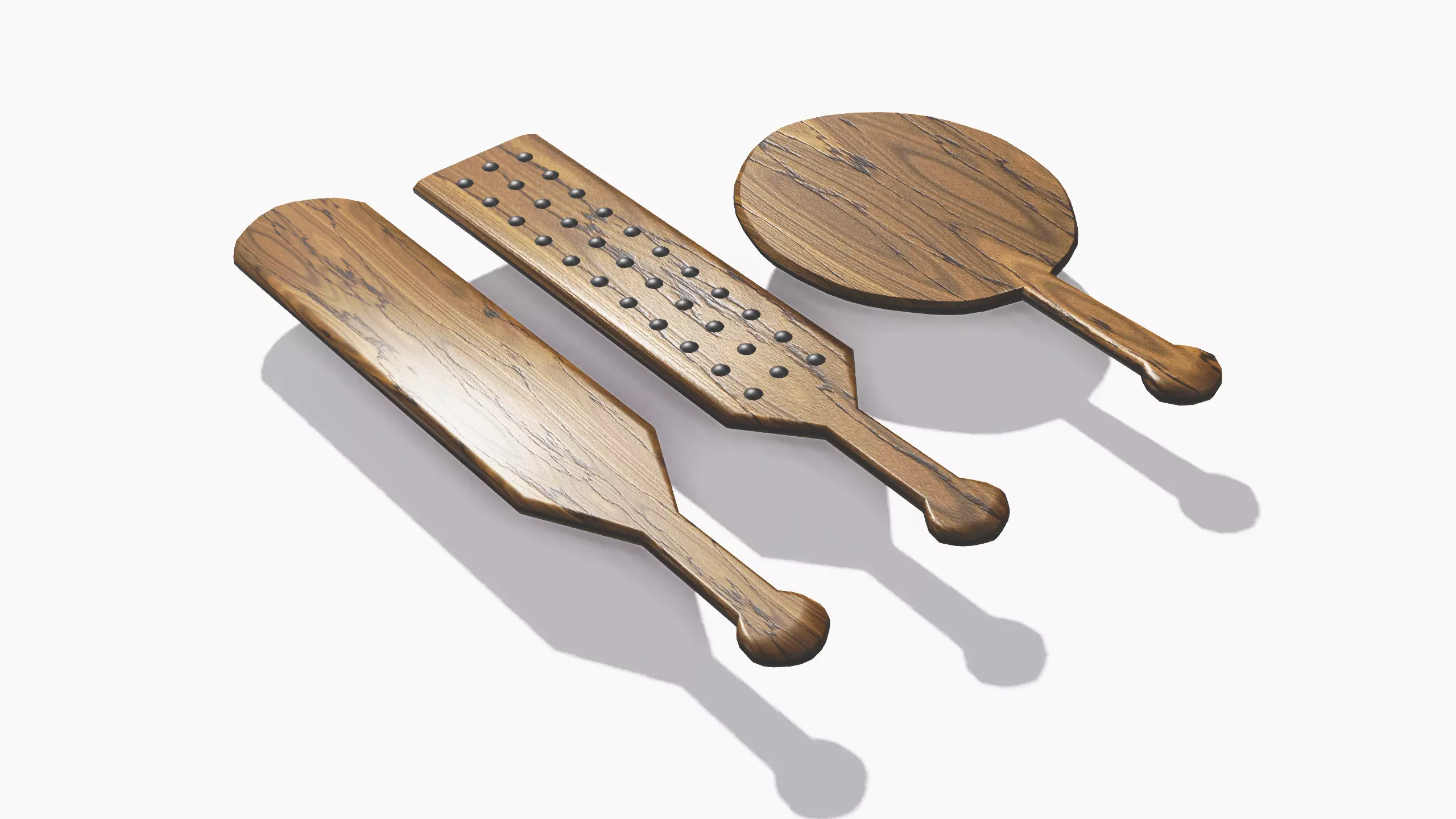 BDSM Spanking Paddles Low-poly 3D model_0
