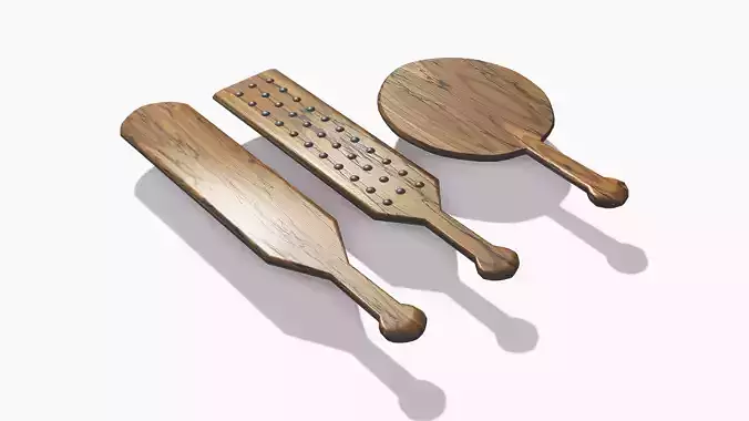 BDSM Spanking Paddles Low-poly 3D model