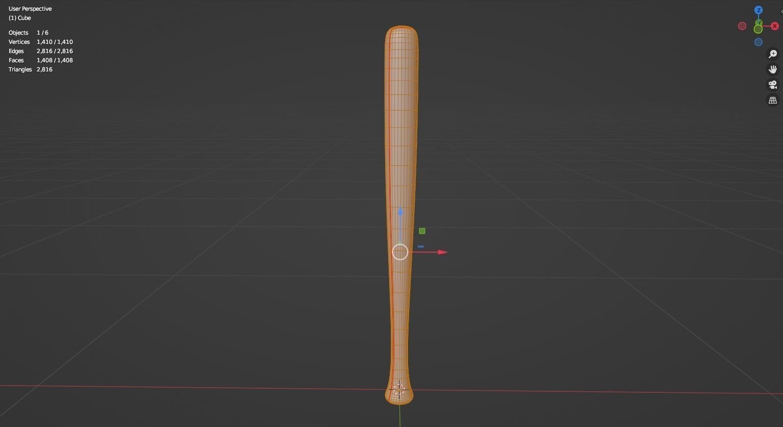 Stylized Baseball Bat Free 3D model_3