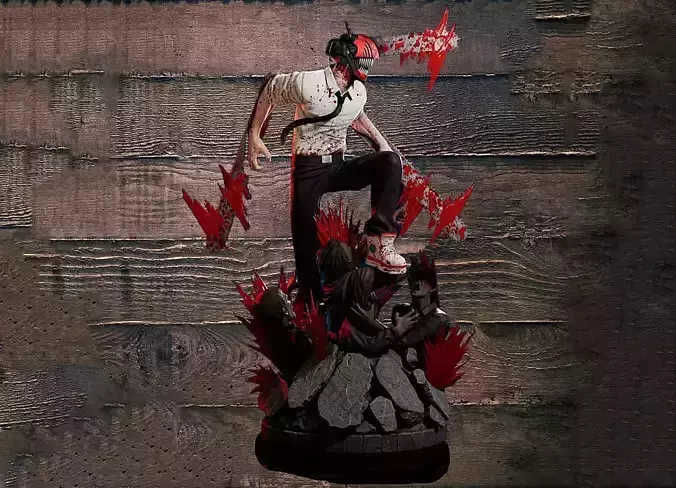 Chainsaw Man Anime 3D Model Ready to Print