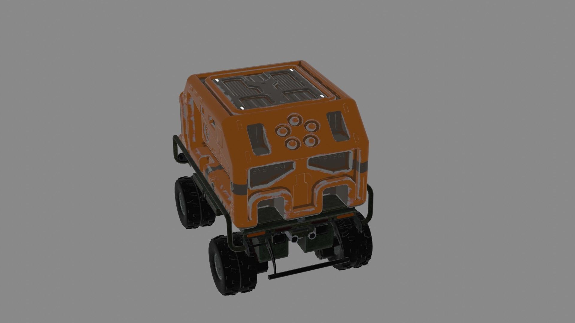 Sci-fi mcahine gun Low-poly 3D model_5