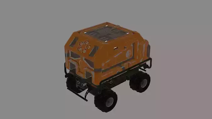 Sci-fi mcahine gun Low-poly 3D model Sci-fi mcahine gun Low-poly 3D model