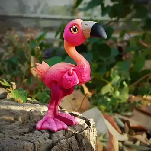 PRINT IN PLACE CUTE FLEXI FLAMINGO