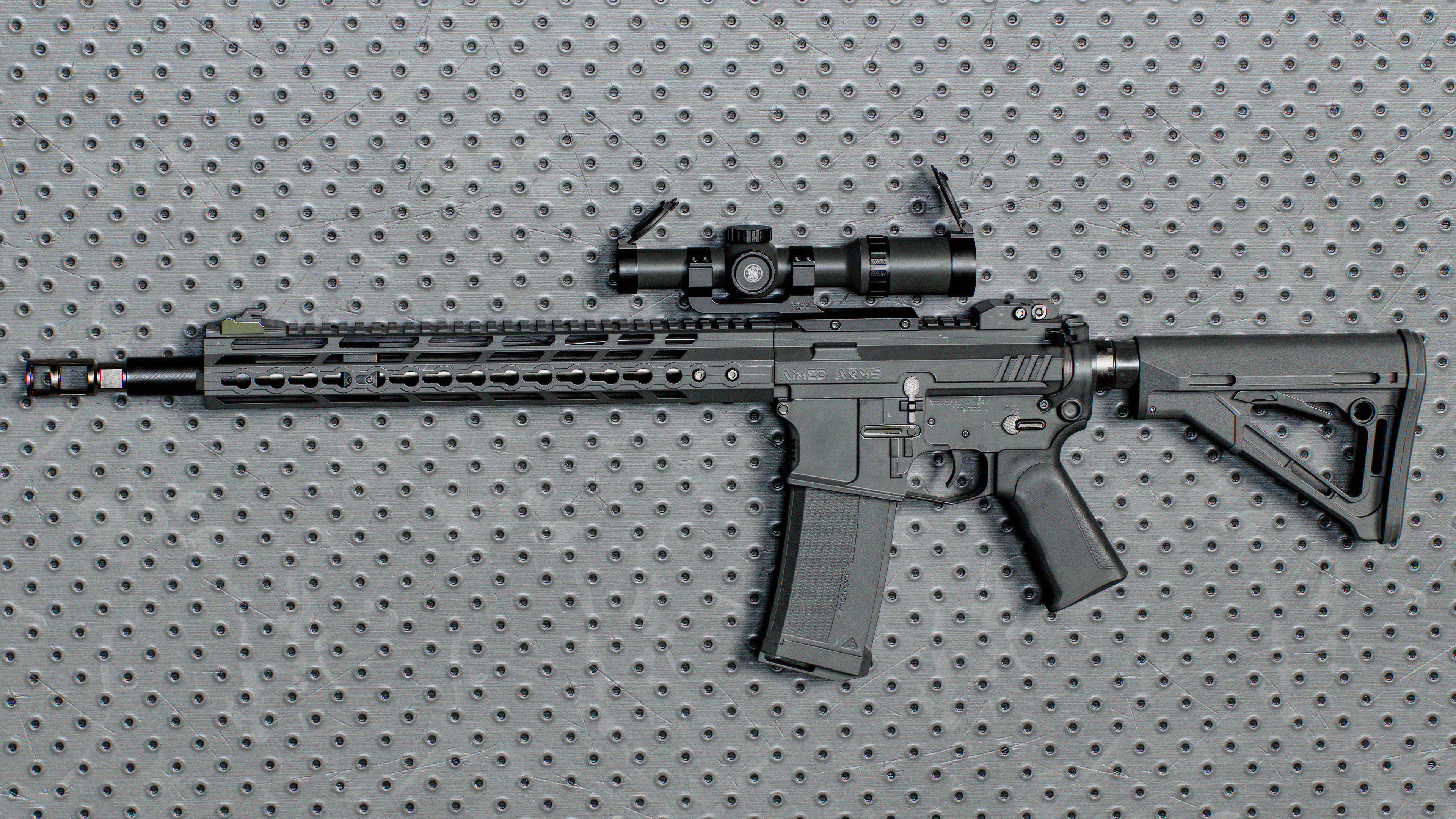 AR 15 Low-poly 3D model_5