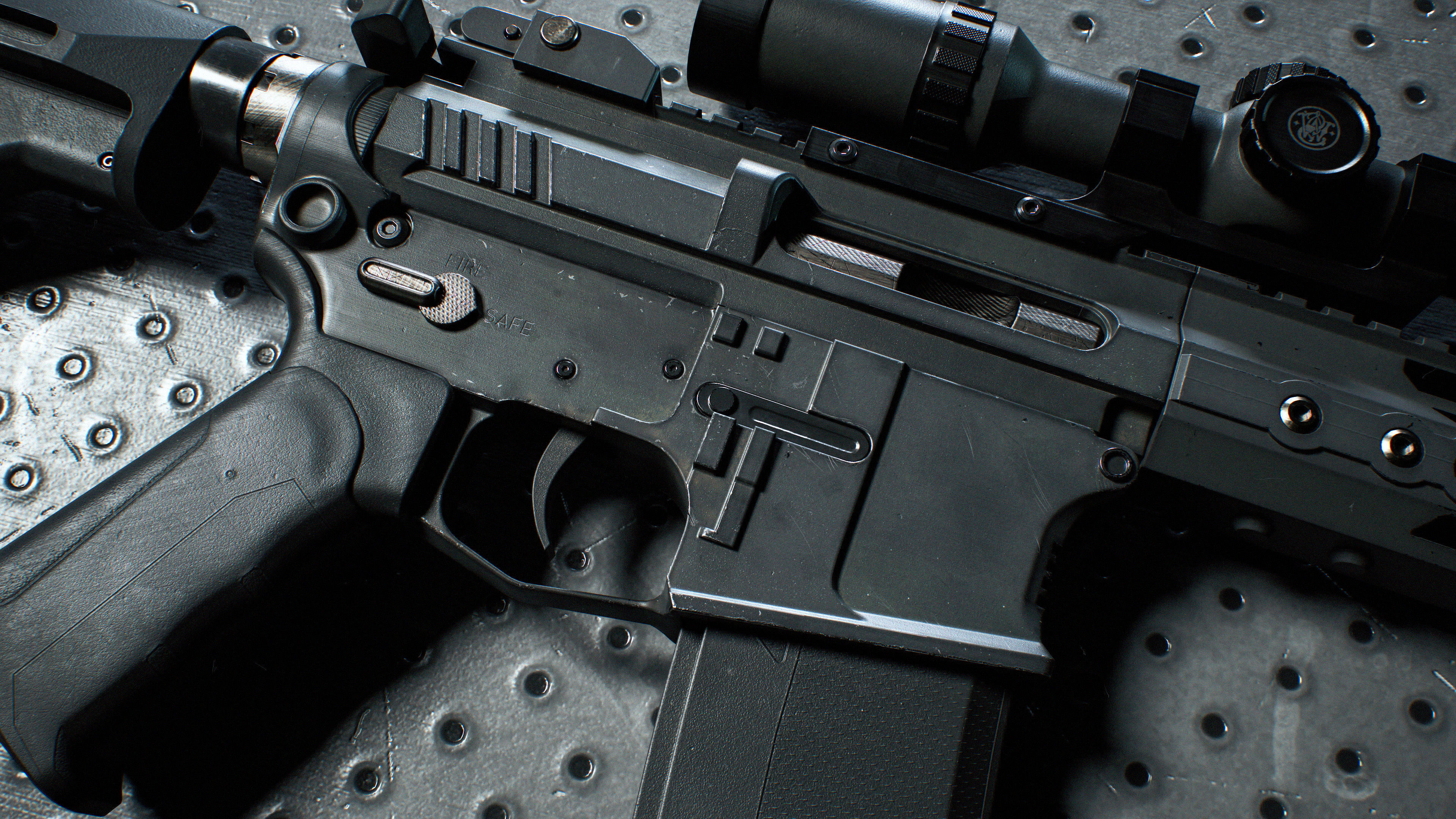 AR 15 Low-poly 3D model_8