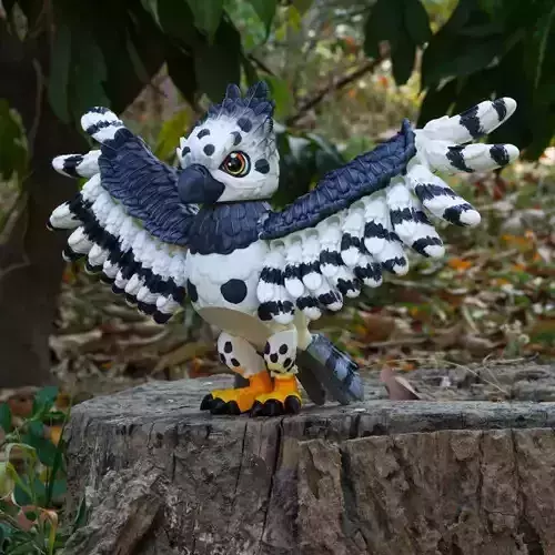 PRINT IN PLACE CUTE HARPY EAGLE