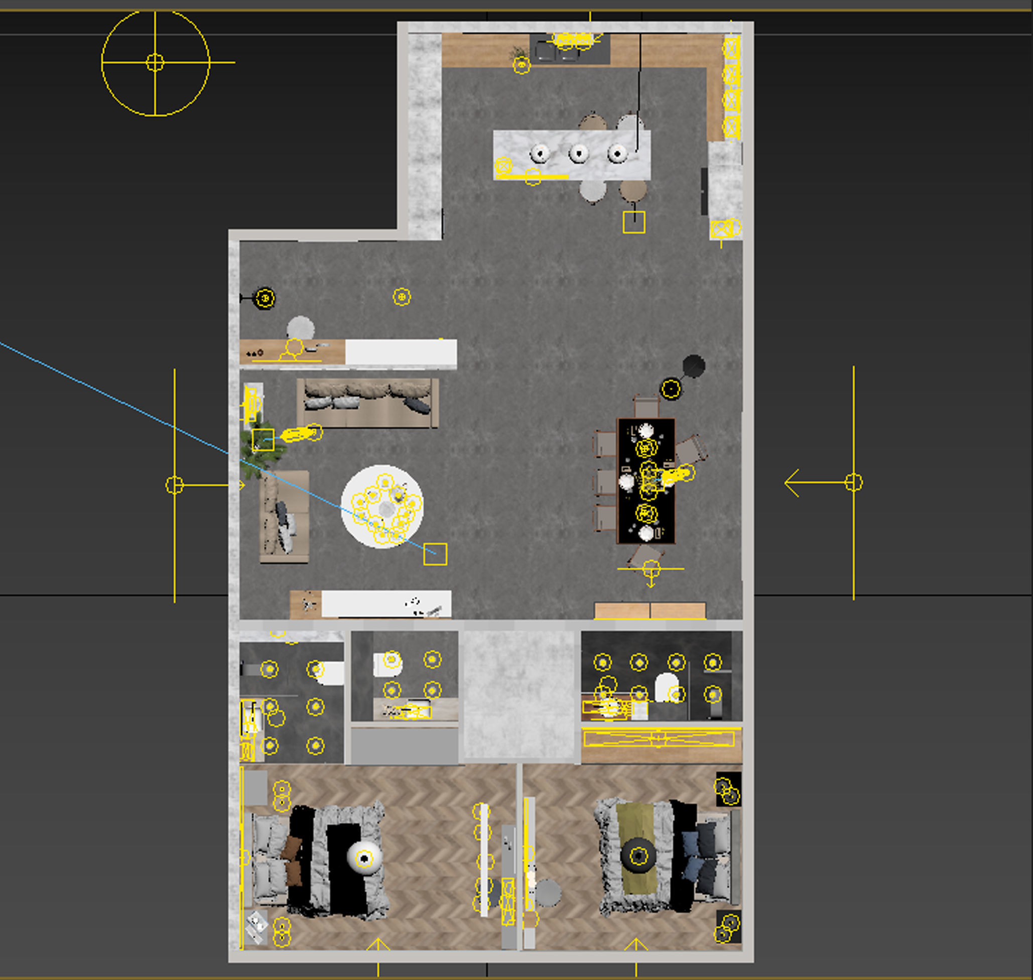 home Apartment  Interior Design Low-poly 3D model_22