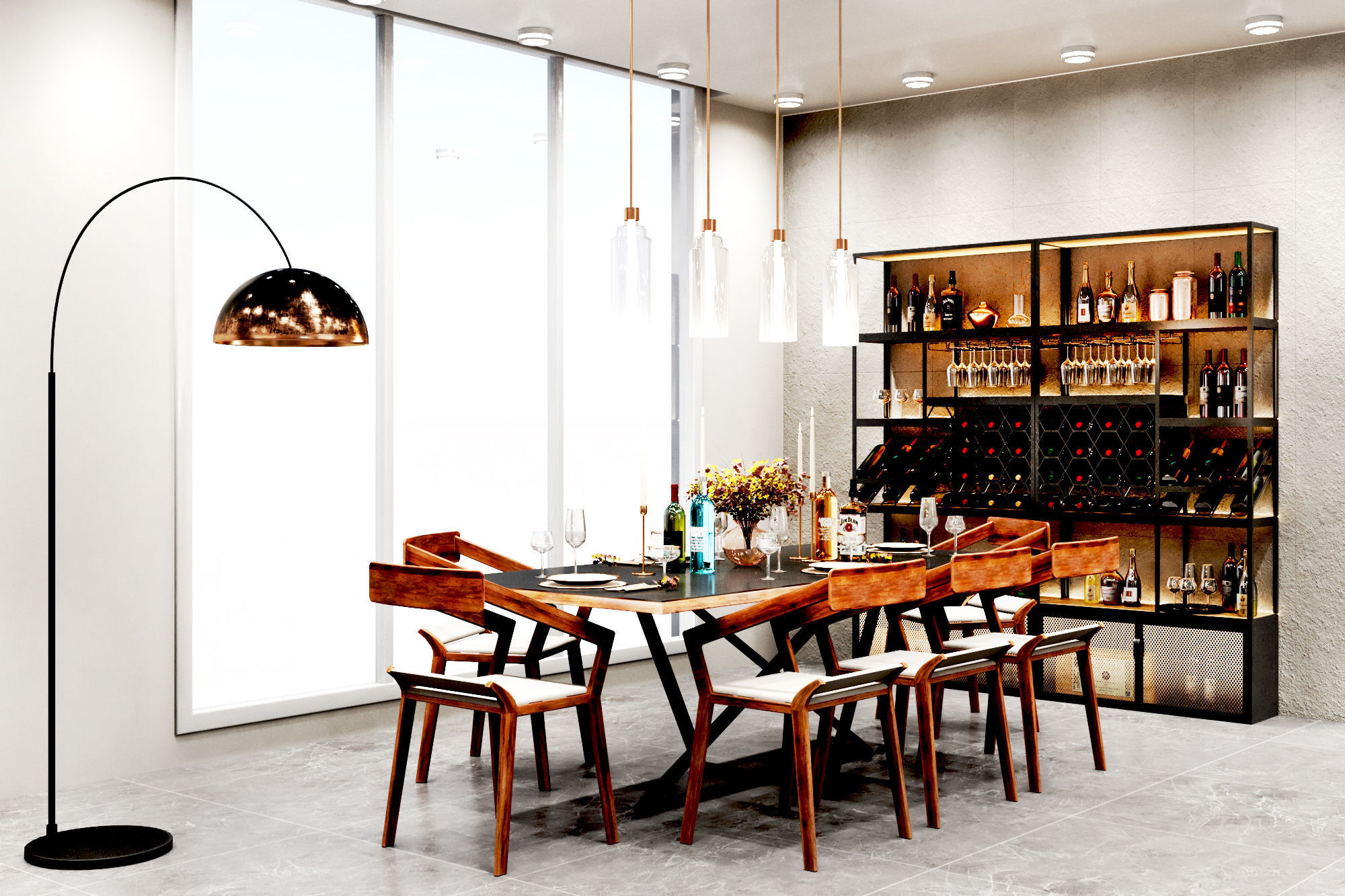 home Apartment  Interior Design Low-poly 3D model_18