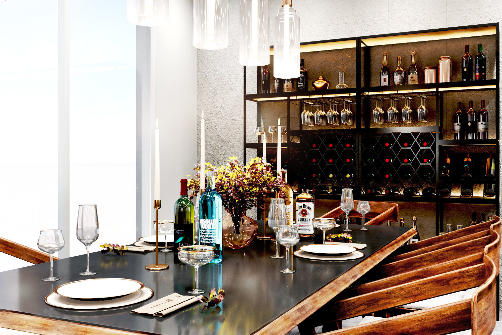 home Apartment  Interior Design Low-poly 3D model_6