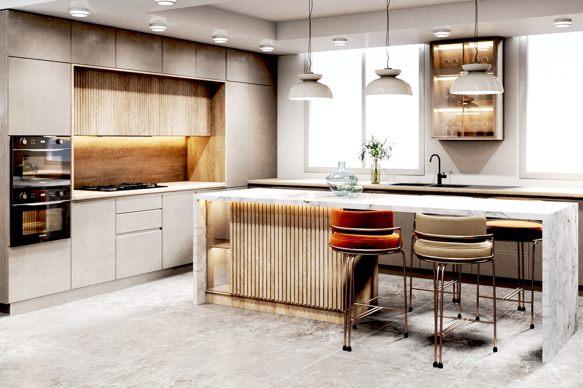 home Apartment  Interior Design Low-poly 3D model_1