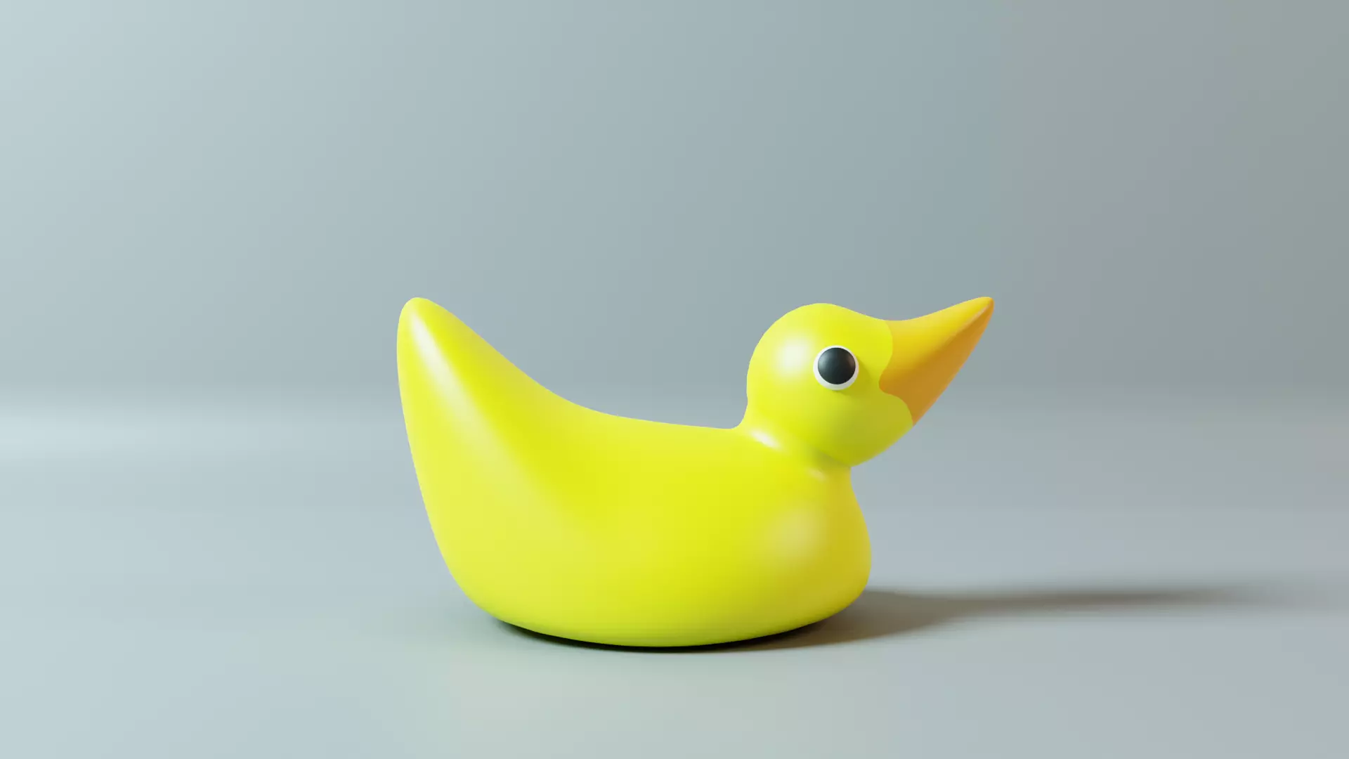 Yellow Plastic Duck 3D model_0