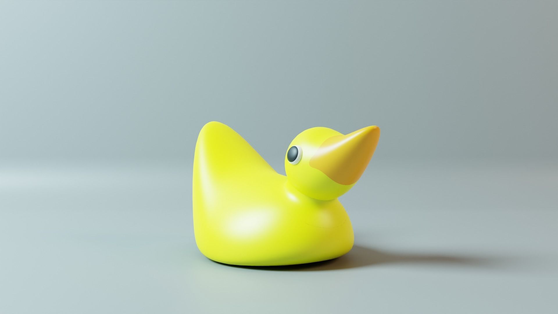 Yellow Plastic Duck 3D model_1