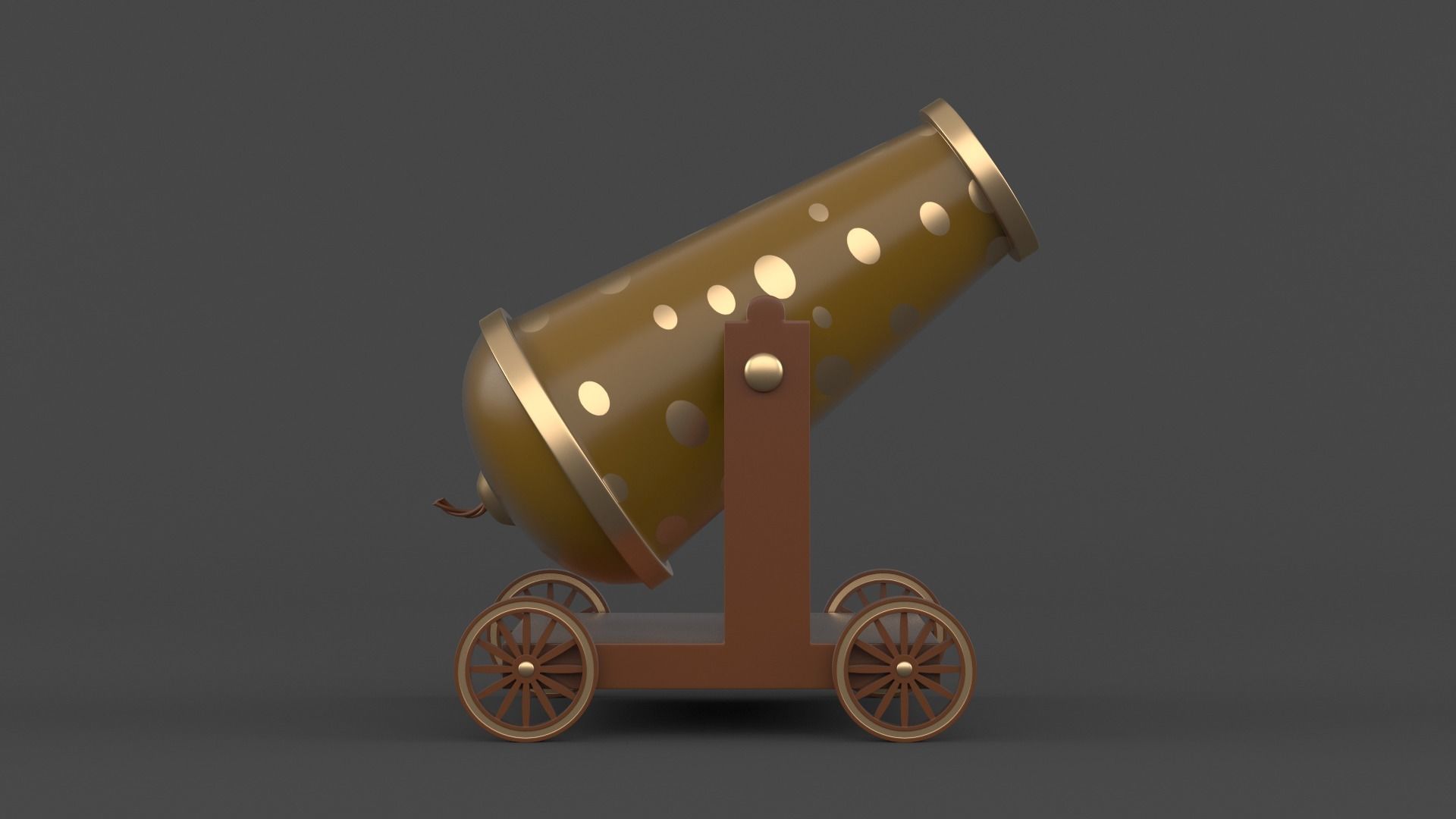 Circus Cannon 3D model_2