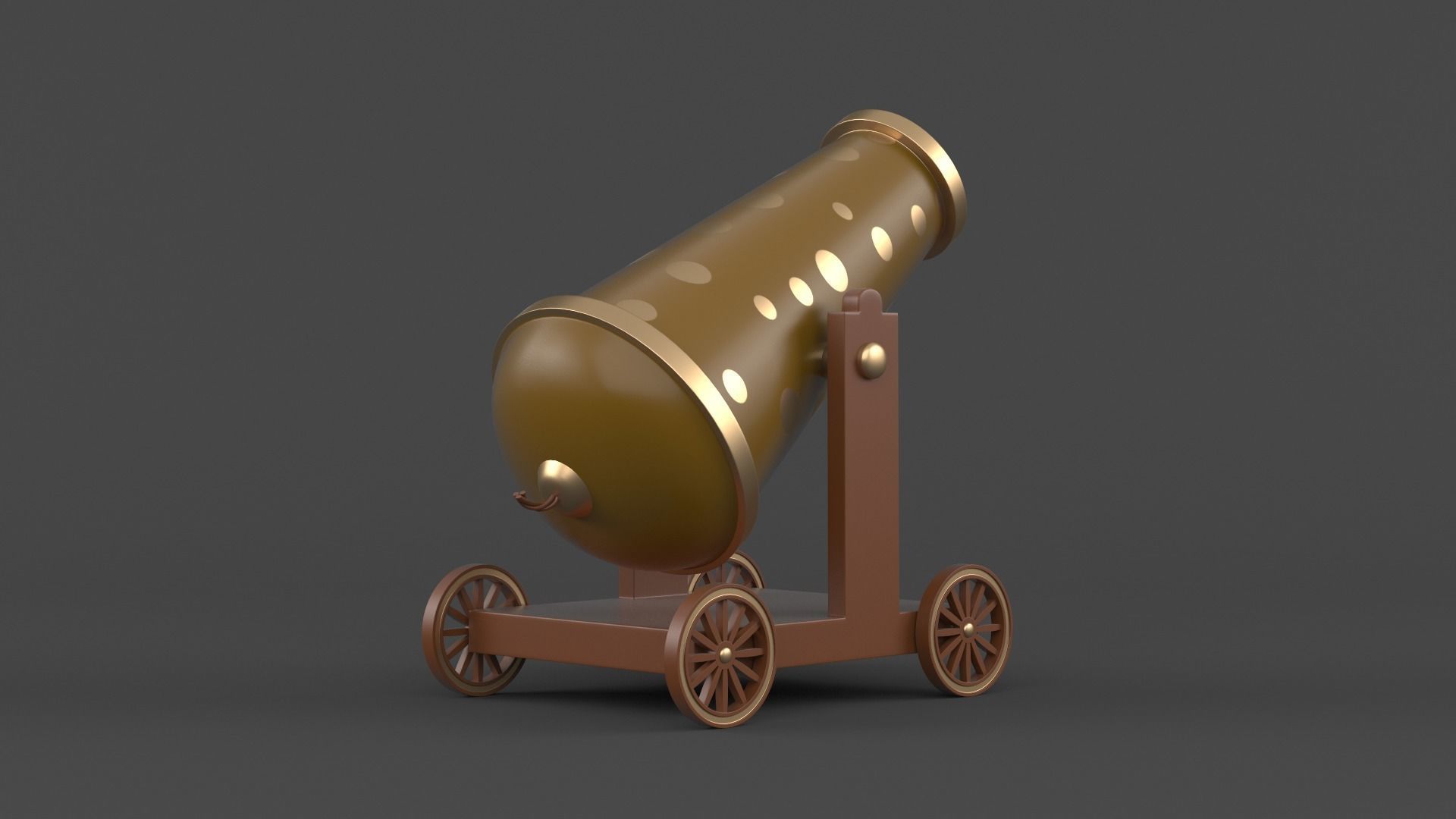 Circus Cannon 3D model_4