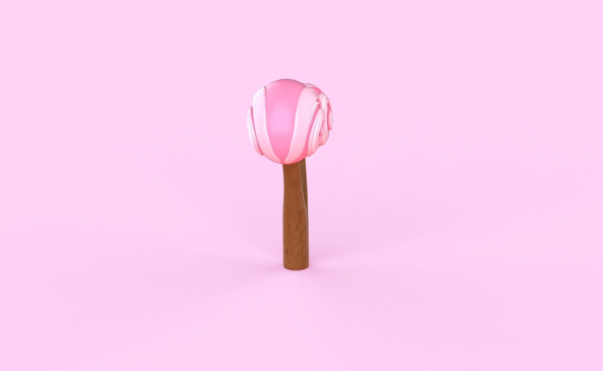 Cartoon Candy Tree 3 Low-poly 3D model_12