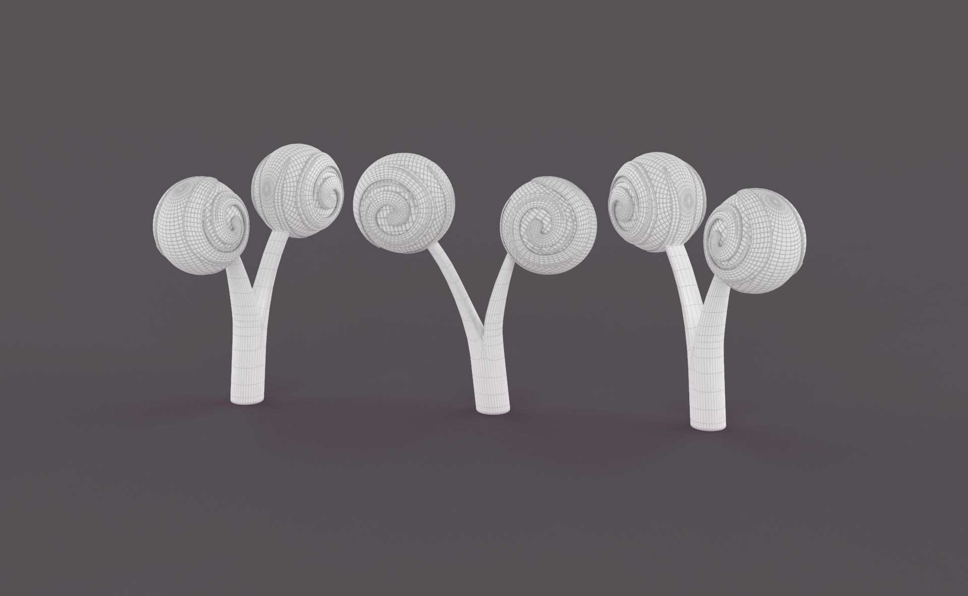 Cartoon Candy Tree 3 Low-poly 3D model_17