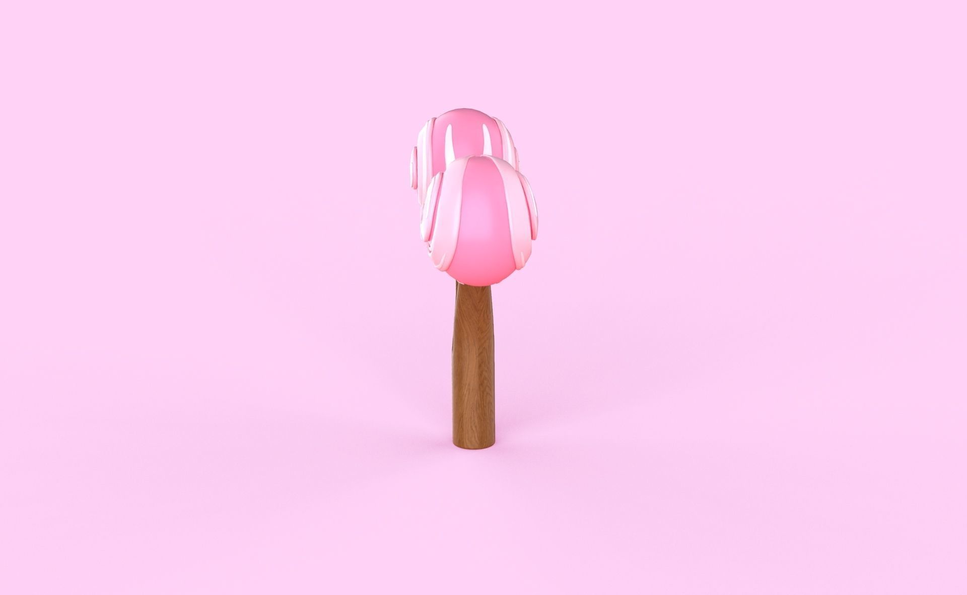 Cartoon Candy Tree 3 Low-poly 3D model_4