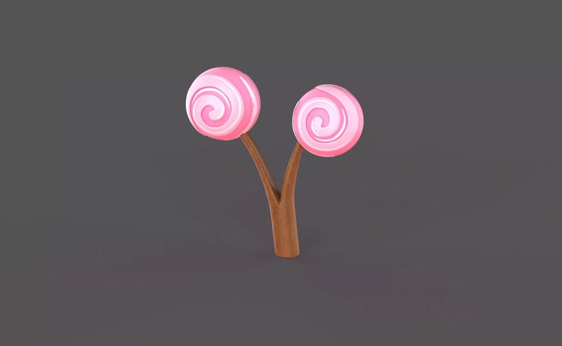 Cartoon Candy Tree 3 Low-poly 3D model_0