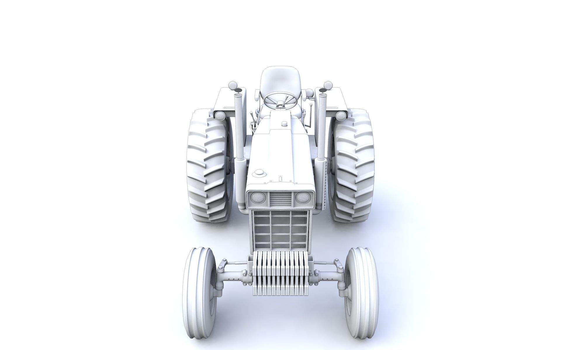 International Harvester 1468 Tractor 1972 3D model_14