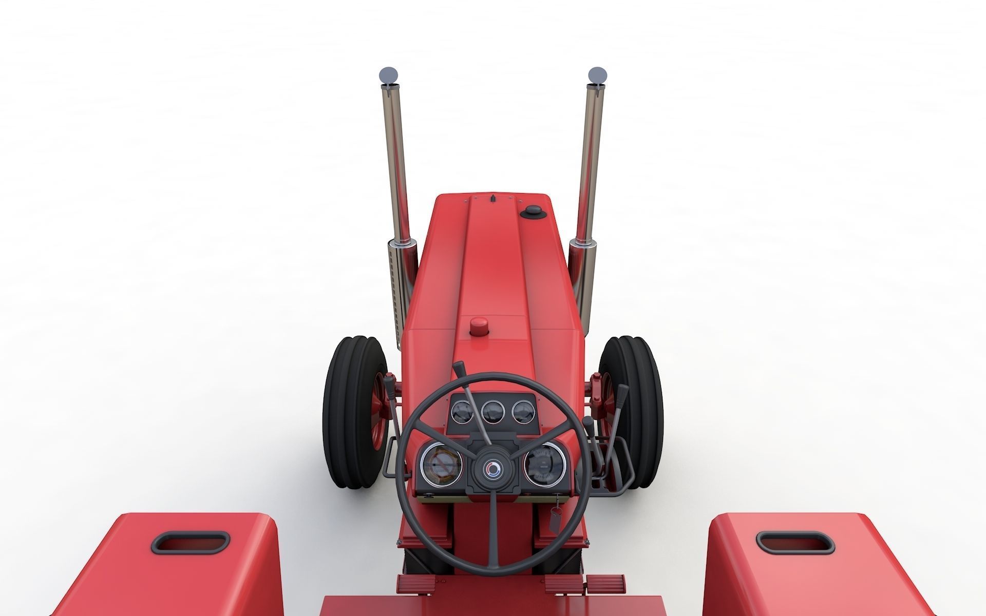 International Harvester 1468 Tractor 1972 3D model_6