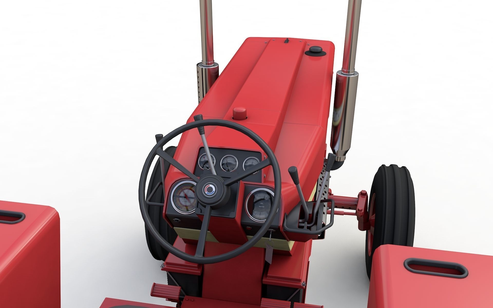 International Harvester 1468 Tractor 1972 3D model_5