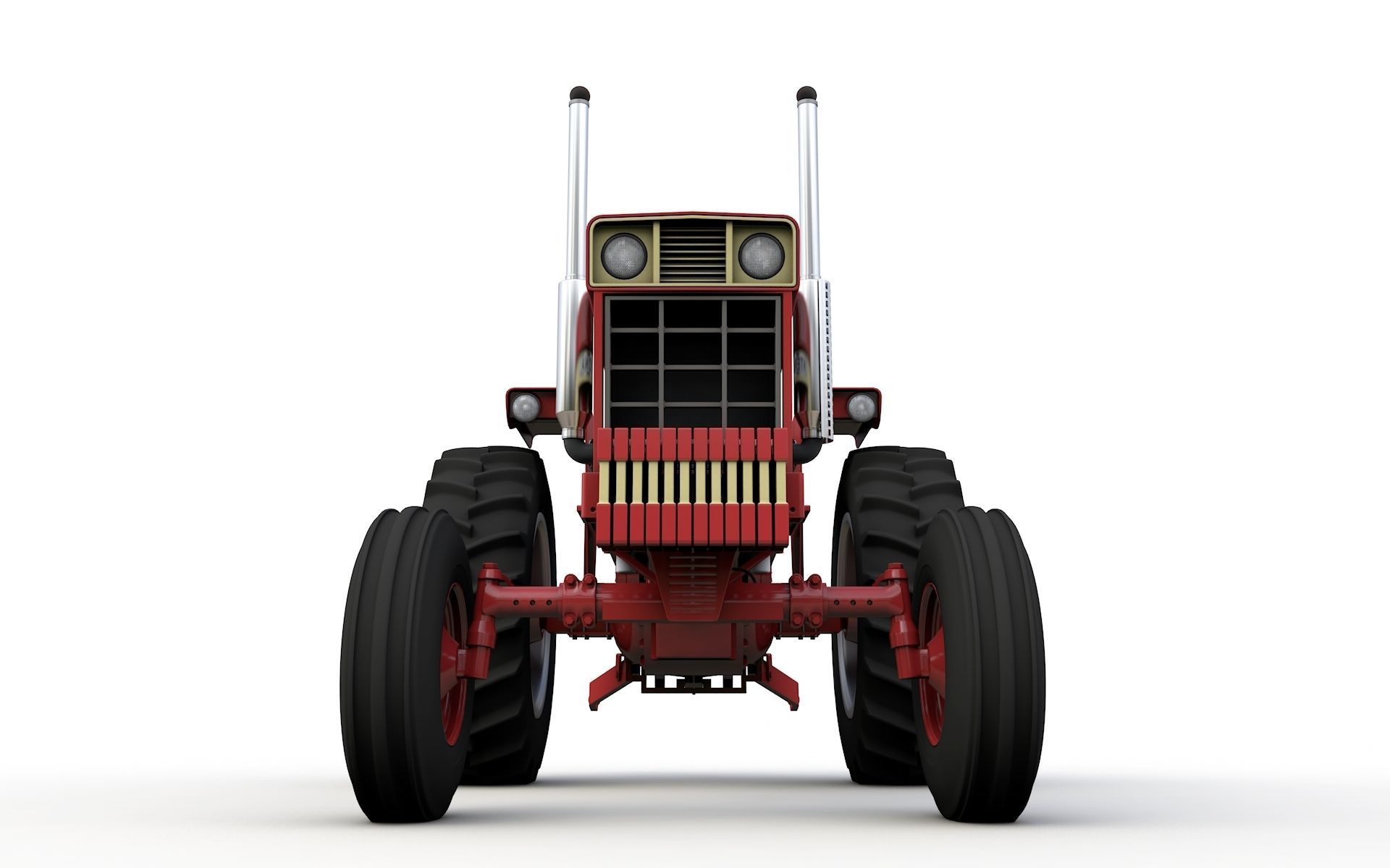 International Harvester 1468 Tractor 1972 3D model_10