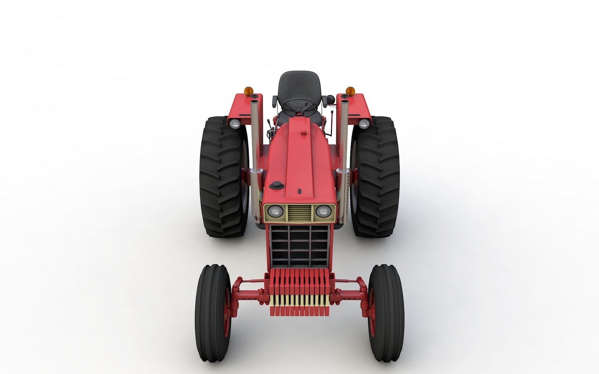 International Harvester 1468 Tractor 1972 3D model_11