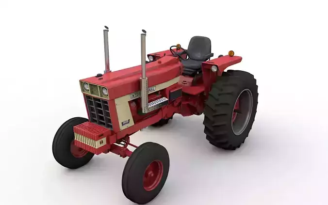 International Harvester 1468 Tractor 1972 3D model