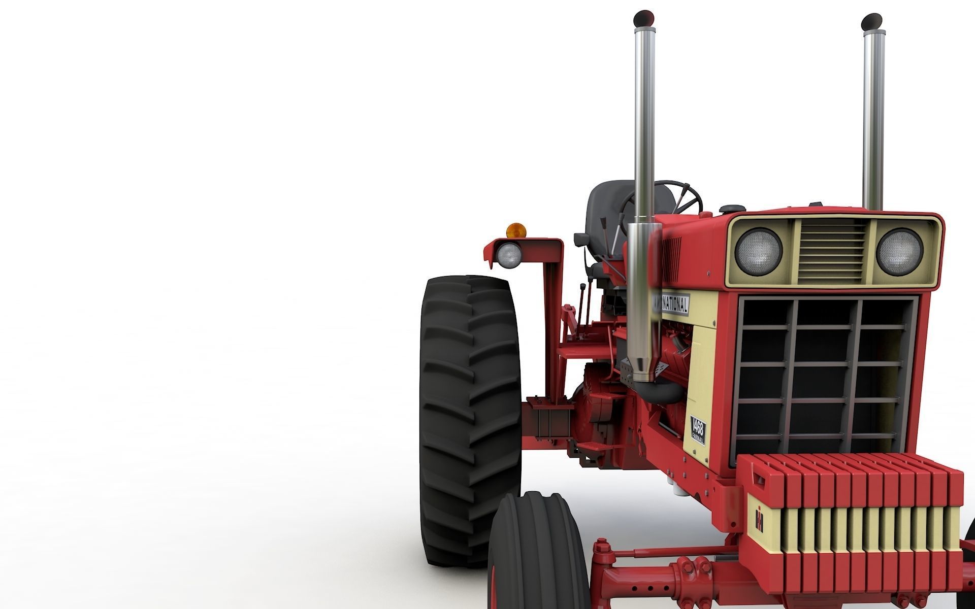 International Harvester 1468 Tractor 1972 3D model_9