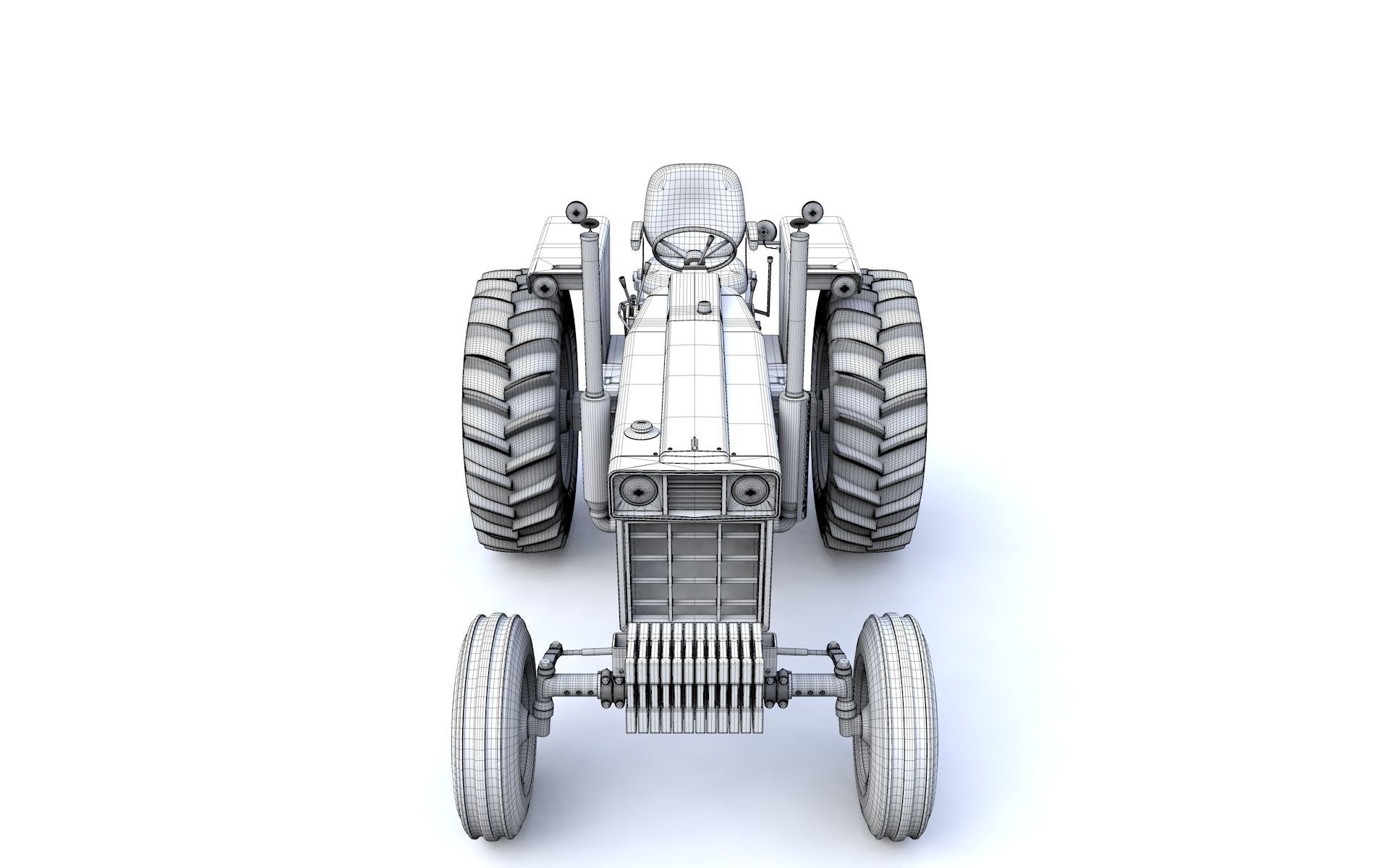 International Harvester 1468 Tractor 1972 3D model_13