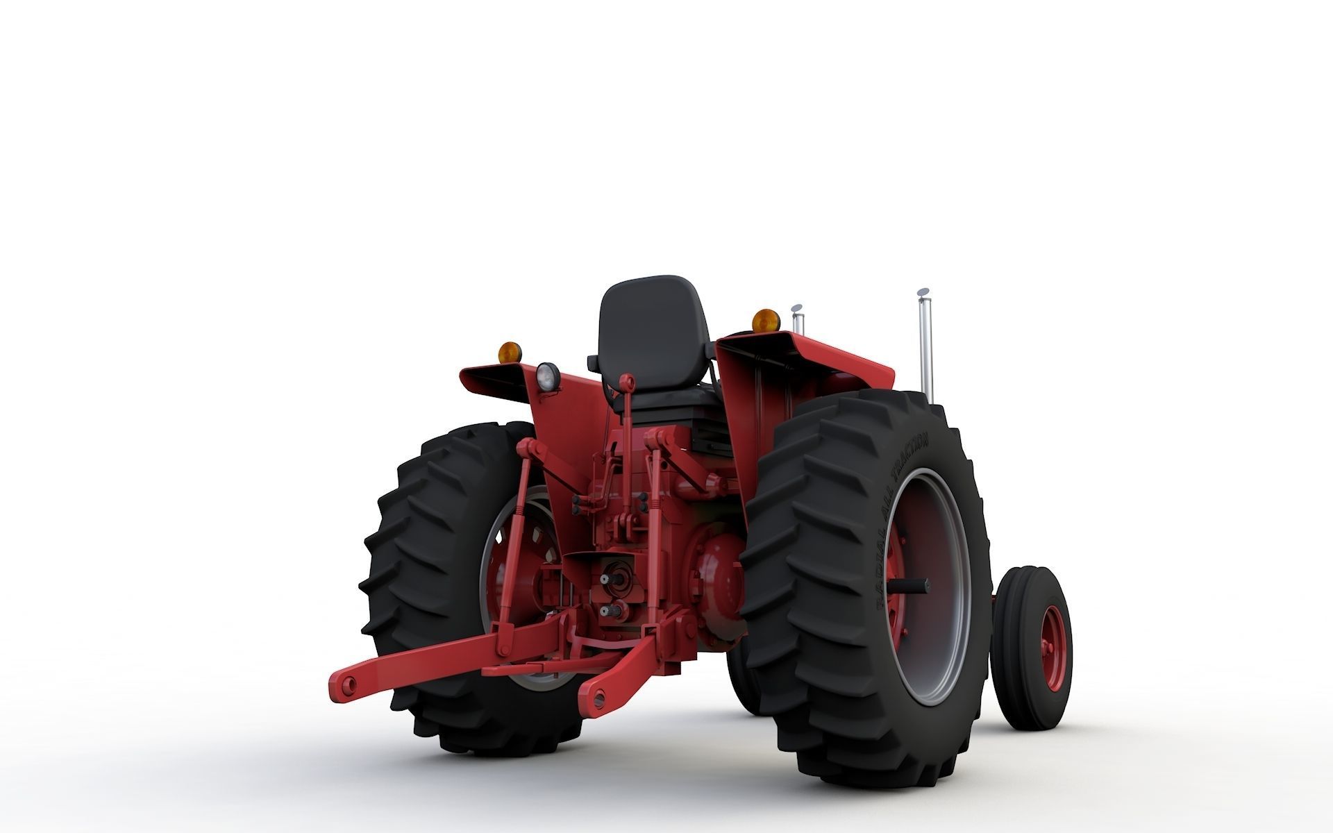 International Harvester 1468 Tractor 1972 3D model_4