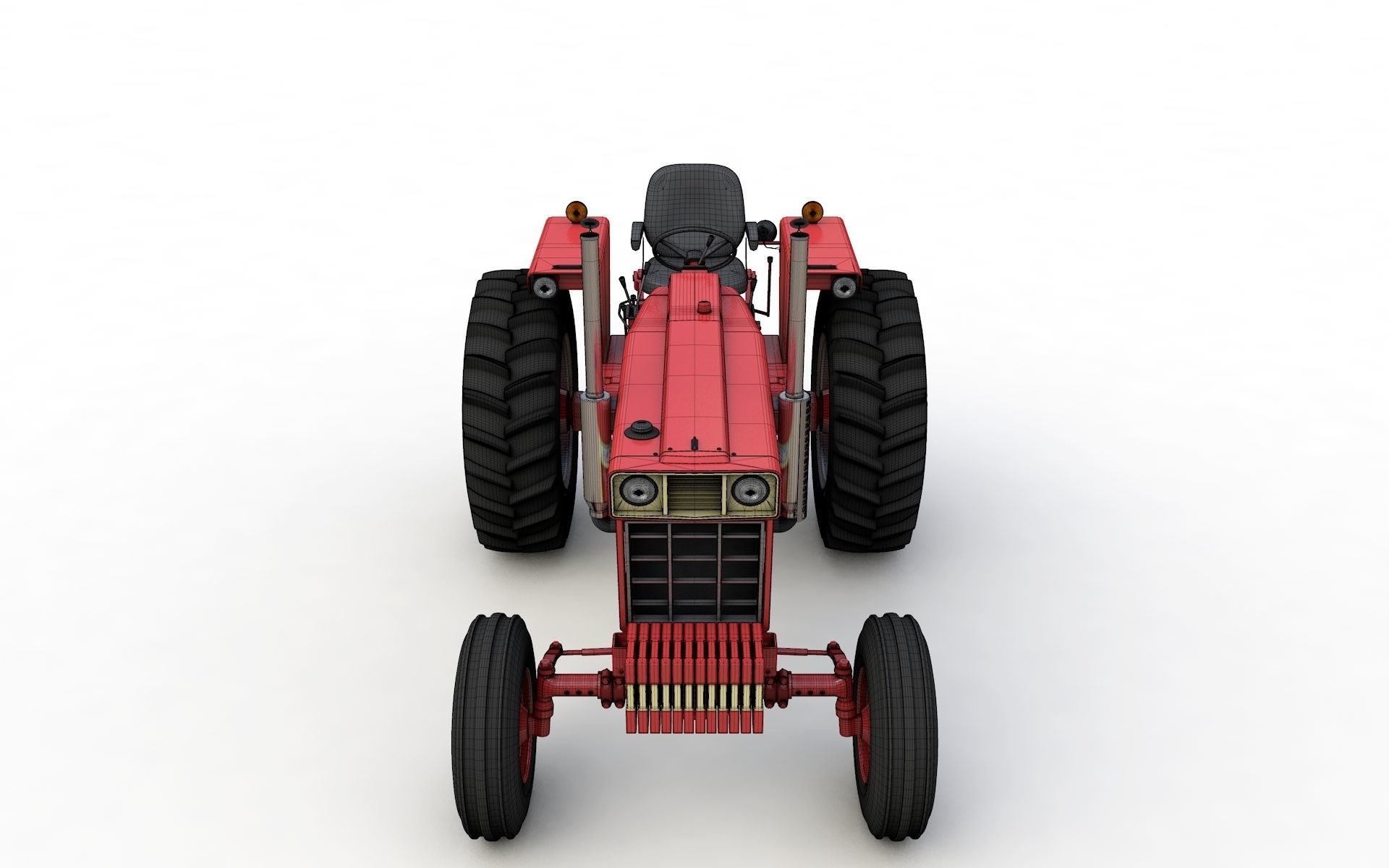 International Harvester 1468 Tractor 1972 3D model_12