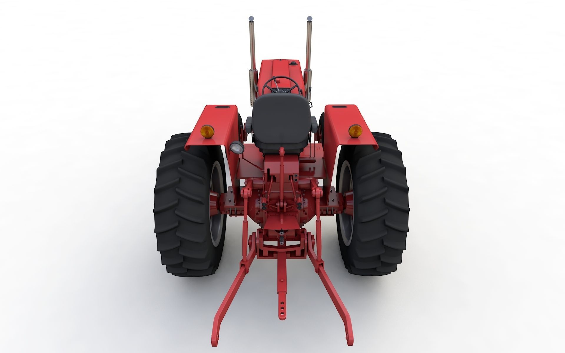 International Harvester 1468 Tractor 1972 3D model_7